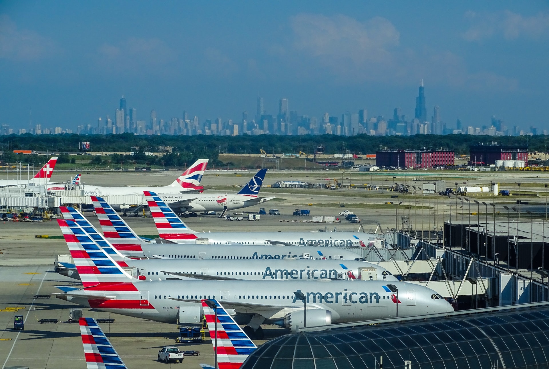 American Airlines Jets Parking At The Terminal